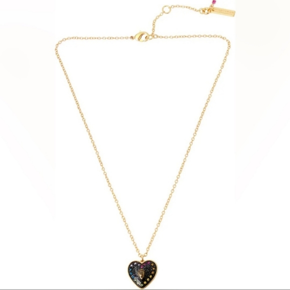 Kurt Geiger Rainbow Heart Eagle Pendant Necklace - Picture 1 of 6